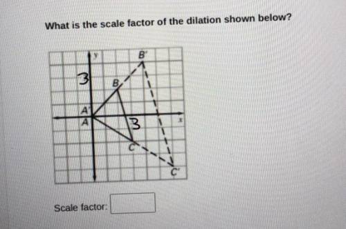 What is the scale factor of the dilation shown below?Scale factor:________​