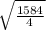 \sqrt{\frac{1584}{4} }