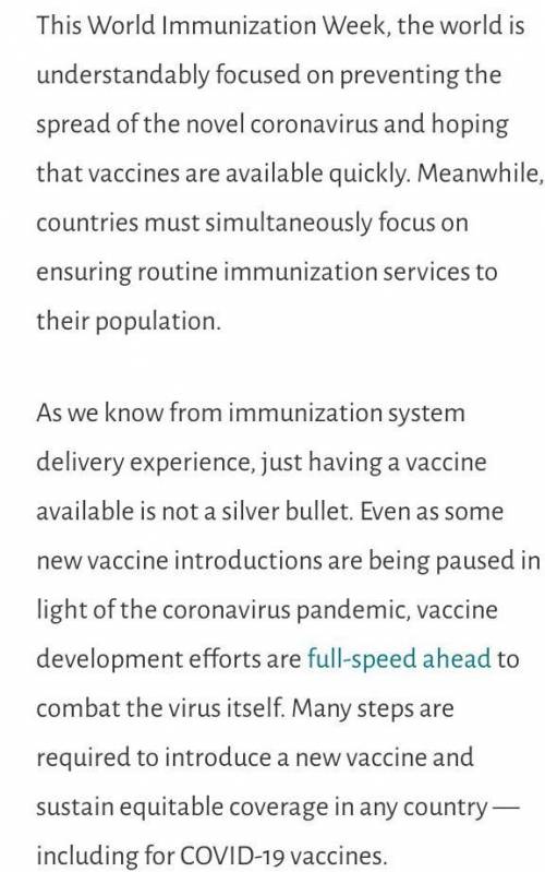 Write an introductory paragraph on the topic Coronavirus Vaccine. Underline your thesis statement.