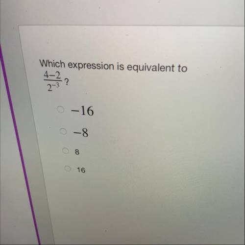 Which expression is equivalent to 4-2 _ 2-3