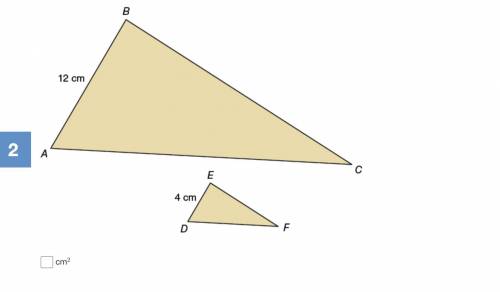 In the diagram, △ABC∼△DEF. The area of △ABC is 180 square centimeters. Find the area of △DEF.

pls