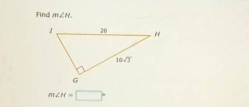 Find m∠HWhat does m∠H happened to equal​