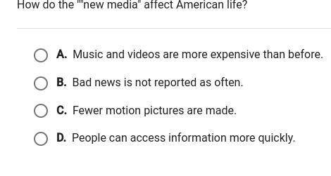How do the new media affect American life?