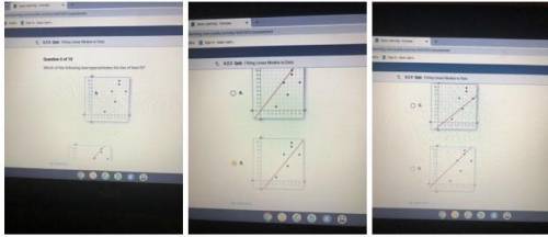 Which of the following best approximates the line of the best fit