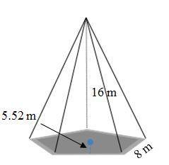 PLEASE HELP i have limited time

Find the volume of the regular pyramid.
235.52^3 m
588.8^3 m
706.