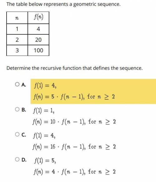Plzzz Help!
Determine the recursive function that defines the sequence.