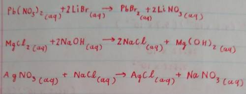 Hey, can someone help me solve these precipitation reactions? thanks