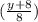 (\frac{y+8}{8} )