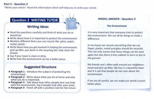 Write an articles 
Write your answer about 100 words.
There are examples