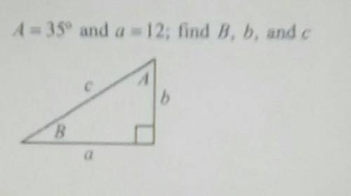 Triangle plz help me find B,b and c​
