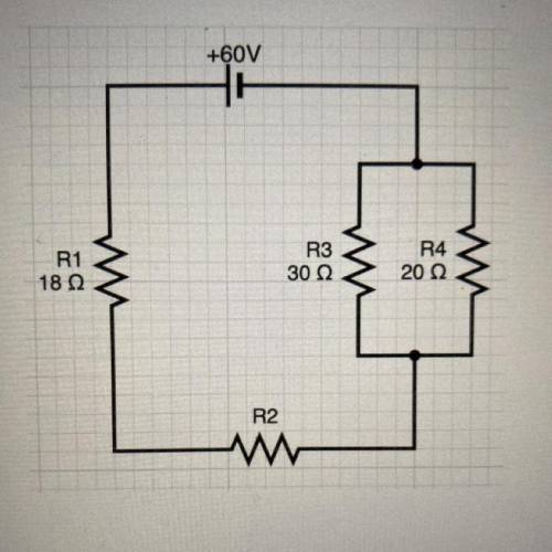 What is V1, V2 and R2 in the circuit?