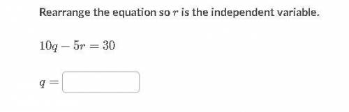 Rearrange the equation so the r is the independent variable