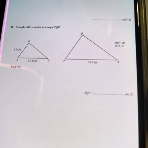 Question 22 , the triangle one