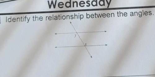Identify the relationships between the angles​