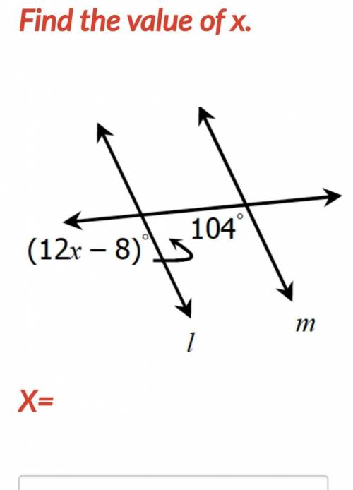 Find the value for x​