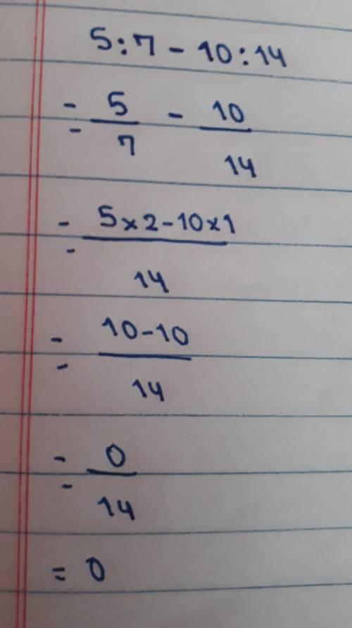 5:7-10:14 (how to simplify ratio?)