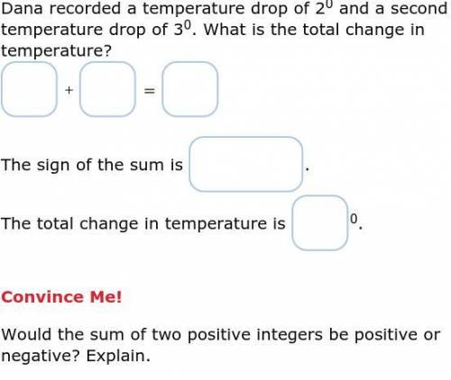 Would the sum of two positive integers be positive or negative? Explain.