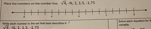 Place the numbers on the number line. (Please help me im new and don’t understand this at all.)