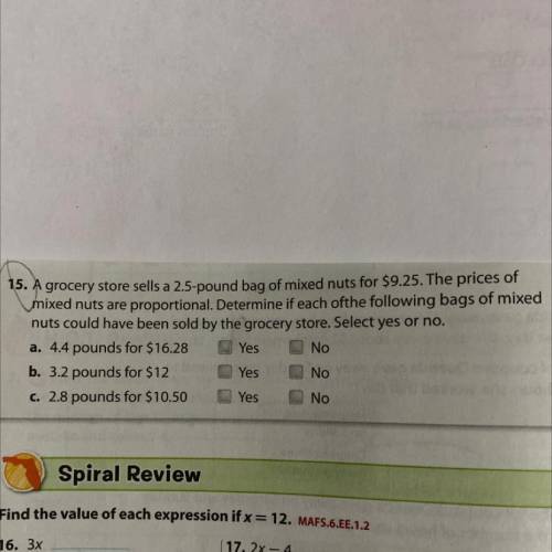 Please help me with number 15 please and thank you