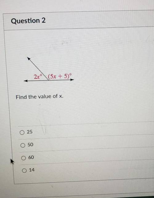 WILL GIVE BRAINLIEST2x^\(5x + 5) Find the value of x.​