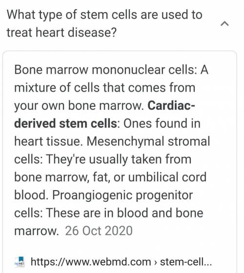 What kind of stem cells are used to treat patients with heart attacks?

Kinds of stem cells: Tissue