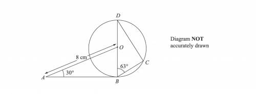PLEASE HELP ME!!!

B, C and D are points on a circle, centre O. 
BOD is a diameter of the circle.