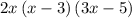 2x\left(x-3\right)\left(3x-5\right)