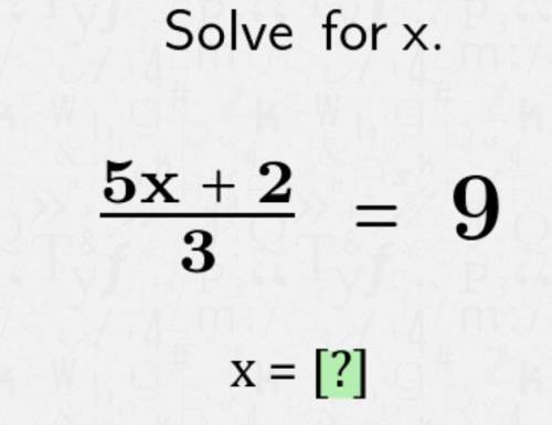 Pre-Algebra
Solve for x