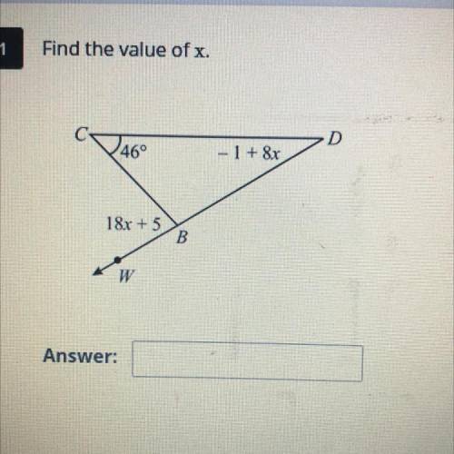 HELP ME PLS!!! Find the value of X.