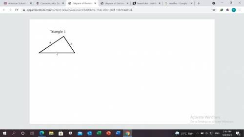 10 points. Plz help, I'll mark brainliest.

Part A
Since triangle 2 is a right triangle, write an