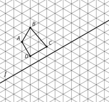 Reflect quadrilateral ABCD across line f. 
help!!!