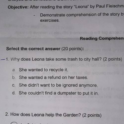 I only need help with the question one
