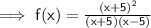\mathsf{\implies f(x) = \frac{ {(x + 5)}^{2} }{(x + 5)(x - 5)}  }