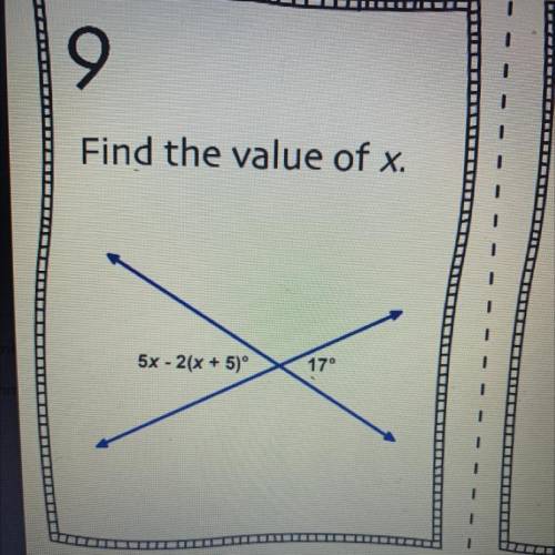 Find the value of x 5x-2(x+5)