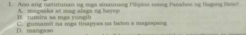 Ano ang natutunan ng mga sinaunang Pilipino noong Panahon ng Bagong Bato?

A.)magsaka at alaga ng