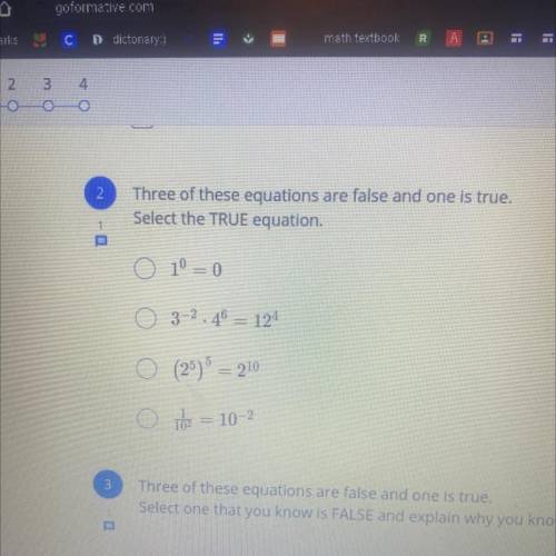 Can someone pls tell me which of these equations is true there is only one please