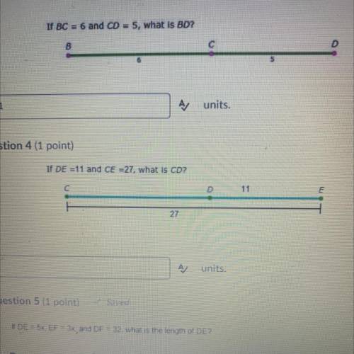 If DE -11 and CE =27, what is CD?
Please