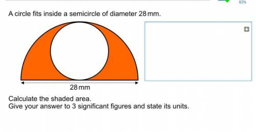 A circle fits inside a semicircle.