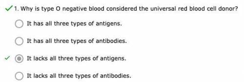 Why is type O negative blood considered the universal red blood cell donor?