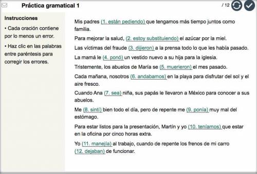 Please help with my spanish i really need it! fast !