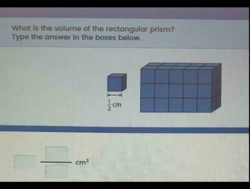 Help ASAP) What is the volume of the rectangular prism? Type the answer in the boxes below. Will Ma