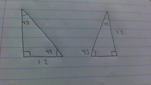 True or false?????
The triangles shown below must congruent.