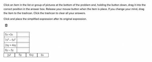 PLZZ HELP !! Click an item in the list or group of pictures at the bottom of the problem and, holdi