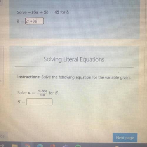 Solving literal Equations 
I’m not sure how to do the bottom one
