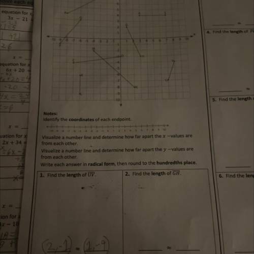 2. Find the length of GH.