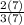 \frac{2(7)}{3(7)}