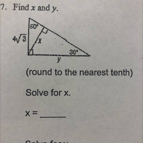 I need to solve for x and y please help