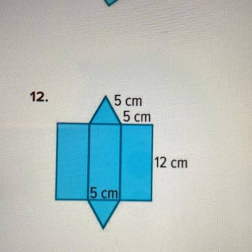 5 cm
5 cm
12 cm
15 cm
what is the surface area and how to find it?