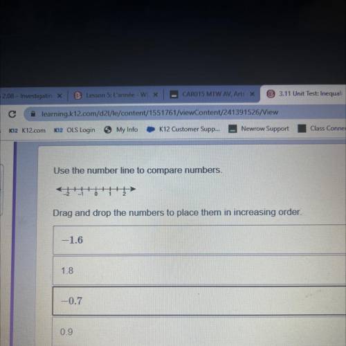 Use the number line to compare numbers

Drag and drop the numbers to place them in increasing orde