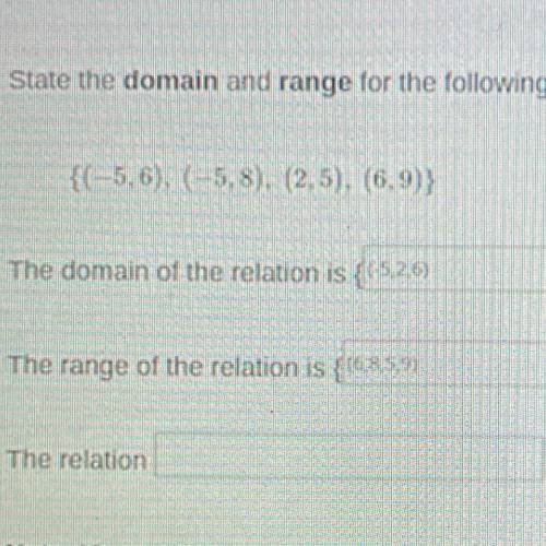 (Pre Calc) urgent! Can someone help me find the domain and range for this relation. Also, is it a f